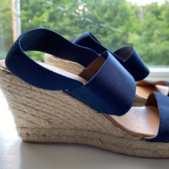 Isabella Espadrille Essential Spring Wedges - Navy - Picture 2 of 10